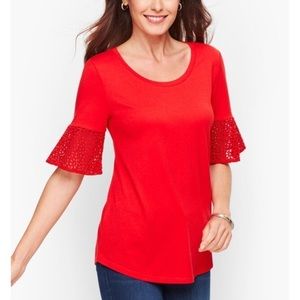Eyelet cuff tee
